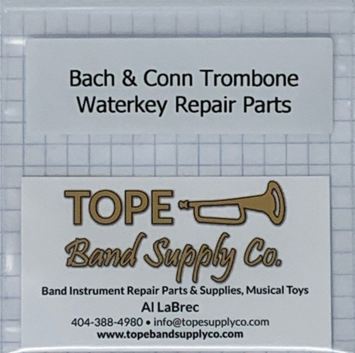 Waterkey Repair Parts, Bach and Conn Trombones – TOPE Band Supply Co.