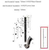 Selmer Bass Clarinet 1430, Floor Peg with Bumper