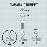Yamaha Trumpet, (Standard YTR-2330 type), Valve Repair Kit