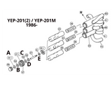 Yamaha Euphonium, YEP-201(2) / YEP-201M (after 1986), 3 Valve Repair Kit