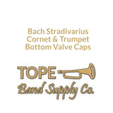 Bach Stradivarius Cornet & Trumpet, Bottom Valve Cap-TOPE Band Supply Co.