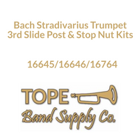 Bach Stradivarius Trumpet, 3rd Slide Post & Stop Nut Kit or Single Nuts-TOPE Band Supply Co.