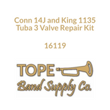 Conn 14J King 1135 Tuba, 3 Valve Repair Kit.-TOPE Band Supply Co.