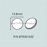Finger Button Insert (Inlay), Bach BTR Trumpet, 13.8mm