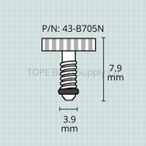 Jupiter Sousaphone Bell Screw, JSH-594 or JSH-596, nickel with Oring