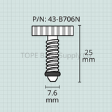 Jupiter Sousaphone Bell Screw, JSH-594 or JSH-596, nickel with Oring