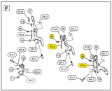 Yamaha Saxophone, YAS-23 Type, High E Flat, High D, Flat Spring & Screw Set