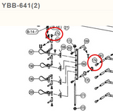 Yamaha Tuba, YBB-641(2), French Horn YHR-664, Lever Connection Screw, 2pk