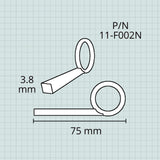Jupiter Trumpets, 3rd Slide Finger Ring with screw