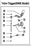 Jupiter Flugelhorn, JFH-846R. Trigger Replacement Parts