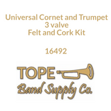 Universal Felt and Cork Kit, Standard 3 Valve Cornet and Trumpet