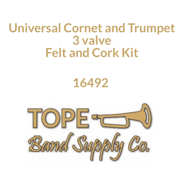 Universal Felt and Cork Kit, Standard 3 Valve Cornet and Trumpet