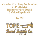 Valve Kit, Yamaha YEP-202M and YBH-301M Marching Baritone and Euphonium Repair Kit