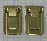 Replacement Latch, Catch Plate Latch for Instrument Case, Brass or Nickel, set of 2