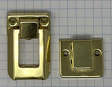 Replacement Latch, Catch Plate Latch for Instrument Case, Brass or Nickel, set of 2