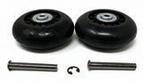 Replacement Wheel, 68mm Black Wheel with Bearing & Axle, 1 pair