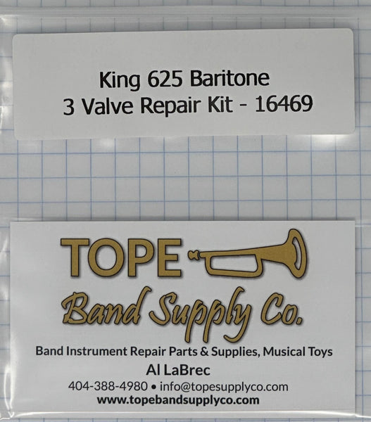 Valve Kit, King 625 3 valve Baritone