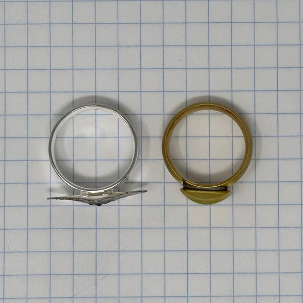 Solder on finger rings