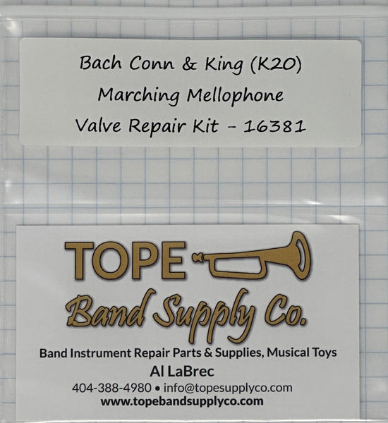 Valve Kit, Bach, Conn, & King (K20) Marching Mellophones, Repair Kit