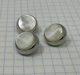 Benge Finger Button Set, Nickel with Pearl Inlay
