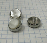 Benge Finger Button Set, Nickel with Pearl Inlay