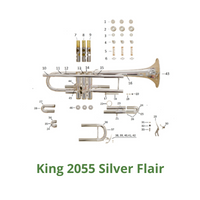 King Trumpet, New Style w/springs inside piston, Valve Repair Kit