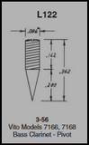 Pivot Screw, Leblanc, Selmer, & Vito Clarinets, 2 each