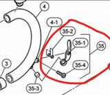 Yamaha Mellophone, Flugelhorn, Water Key Set, Mouth Pipe - Nickel Finish