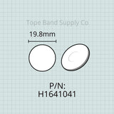 Finger Button Pearl Inlay (insert), Yamaha Tuba and Sousaphone, 1 each, 20mm