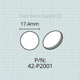 Finger Button Insert (Inlay), 17.4mm, Jupiter Tuba