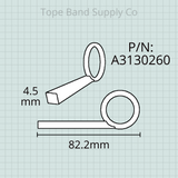 Yamaha 3rd Slide Finger Push Rod (Finger Ring), 4.5mm with Lyre Screw