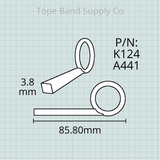King 3rd Slide Finger Push Rod (Finger Ring) 3.8mm with Lyre Screw