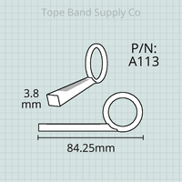 Universal 3rd Slide Finger Push Rod (Finger Ring) 3.8mm Nickel