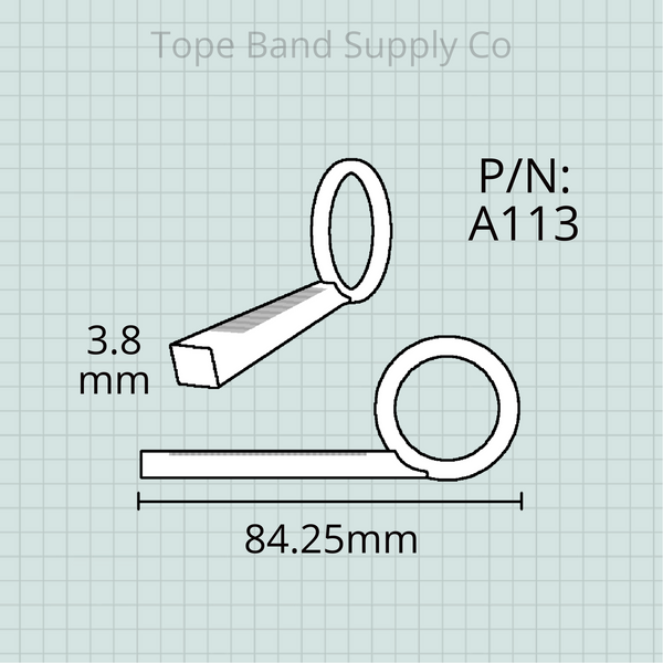 Universal 3rd Slide Finger Push Rod (Finger Ring) 3.8mm Nickel