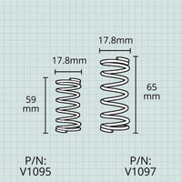 Valve Springs, Universal Low Brass, John Packer Size, Set of 3