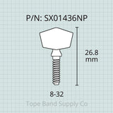 Neck Screw, Genuine Conn, King, Sousaphone, Tuba, and others, Nickel