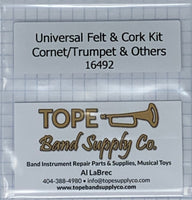 Valve Kit, Universal Cornet and Trumpet (3 valve) Felt and Cork Kit