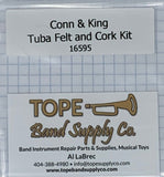 Conn and King tuba felt and cork kit, 16595