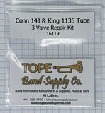 Conn 14J King 1135 3 valve tuba valve kit