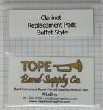 Clarinet replacement pads, buffet style