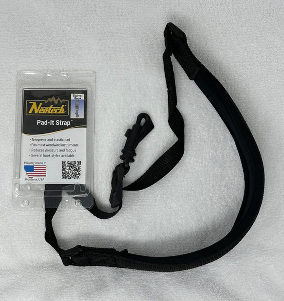 Saxophone neck strap, swivel hook